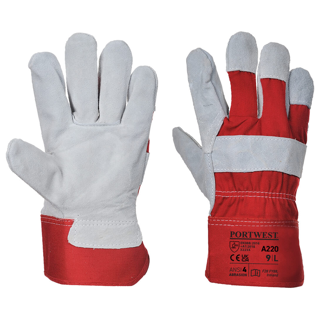 Gant Docker Premium Couleur: Rouge Taille M - Portwest