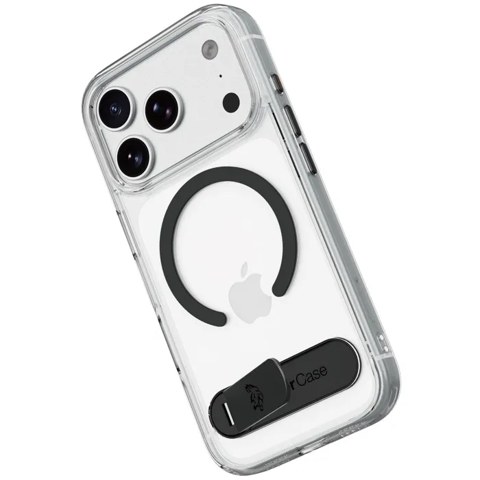 Coque Téléphone Tiger Airshock Stand Iphone 18 Pro Max 17 Pro Max Kickstand 360° Magsafe Transparent Plastique Recyclé