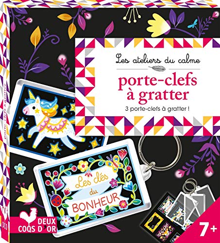 Porte-clefs à gratter - mini-boîte avec accessoires