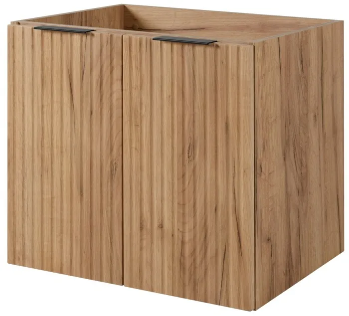 Meuble suspendu sous lavabo avec 2 portes FLOW CHÊNE 60 cm