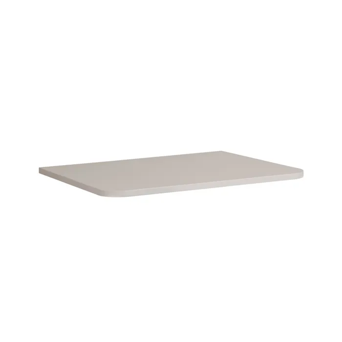 Plan de travail LINEA 60 cm cachemire mat pour meuble de salle de bain avec angles arrondis