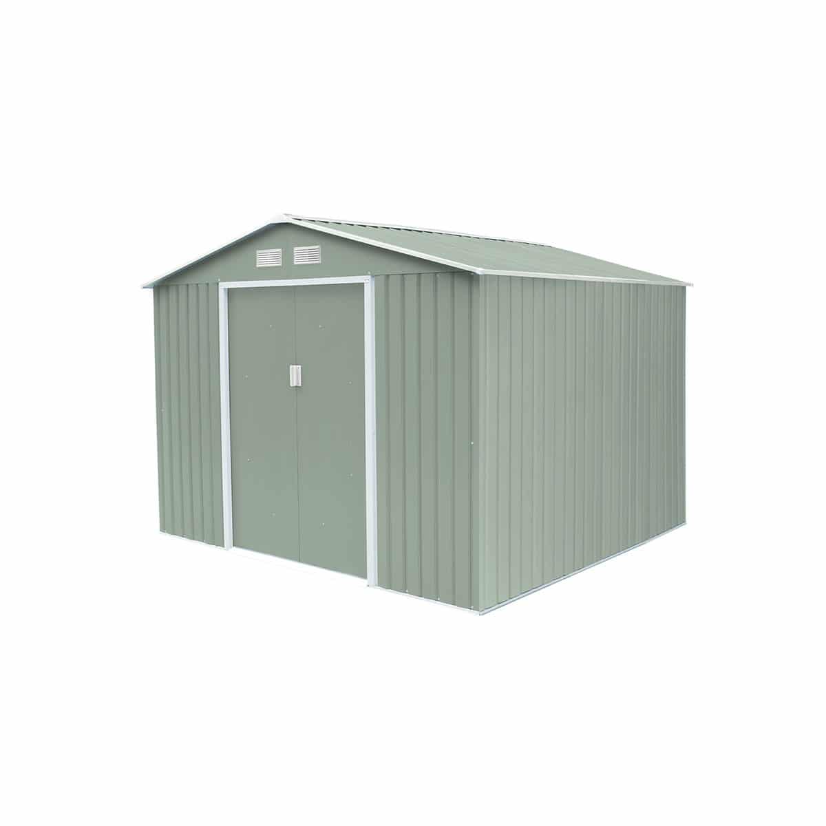Abri De Jardin En Métal Gardiun Devon 7,06 M² 277x255x202 Cm Vert 0.25 Mm Acier Galvanisé