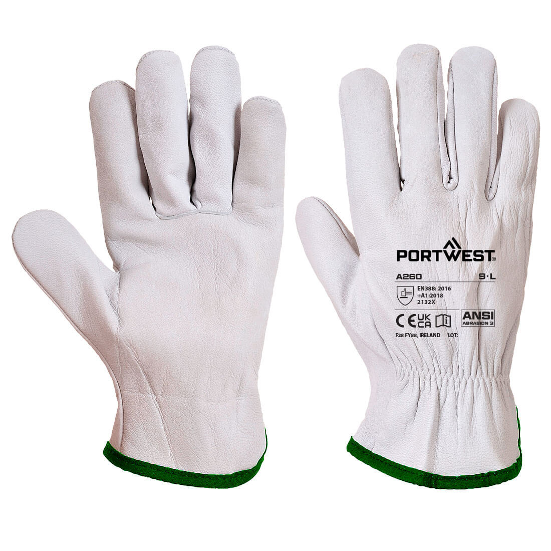 Gant Driver Cuir Oves Couleur: Gris Taille Xxl - Portwest