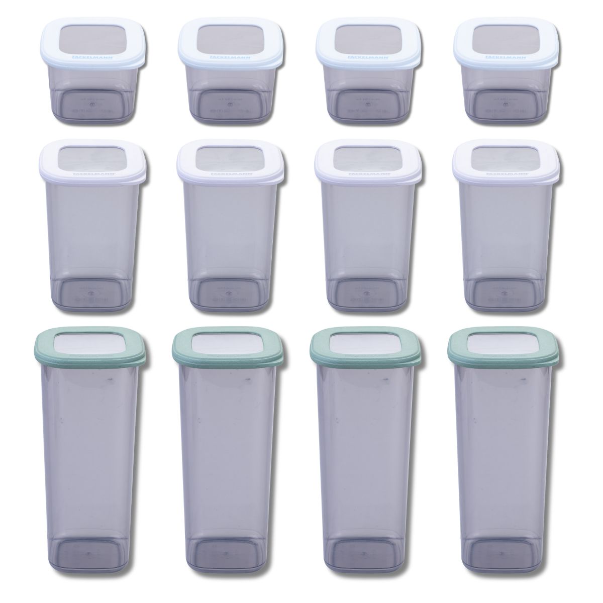 Lot De 8 Boîtes Hermétiques 11 Cm Avec 4 Boîtes À Provisions Fackelmann Storage