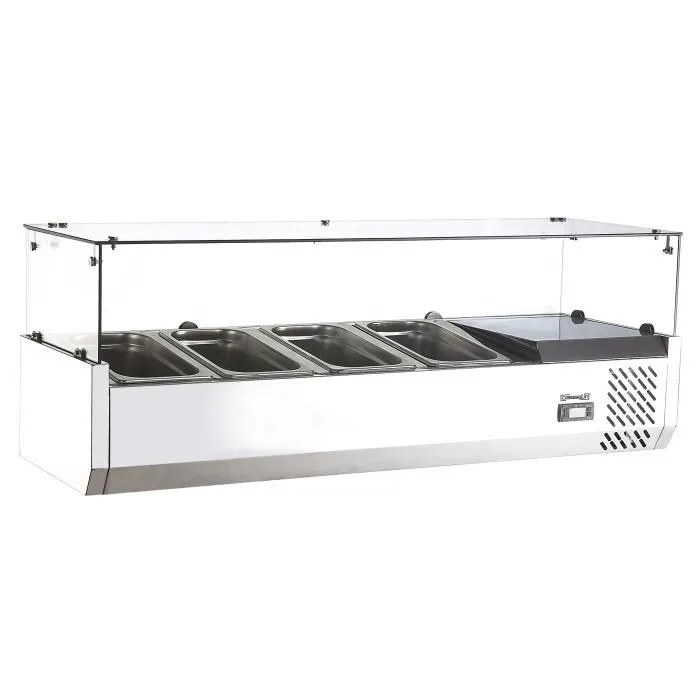 Casselin Saladette à poser 4x GN 1/3 - Inox