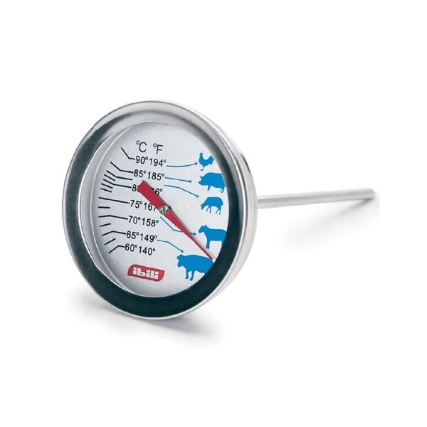 Ibili Thermomètre À Sonde Pour Viandes, Fil Chromé, Gris