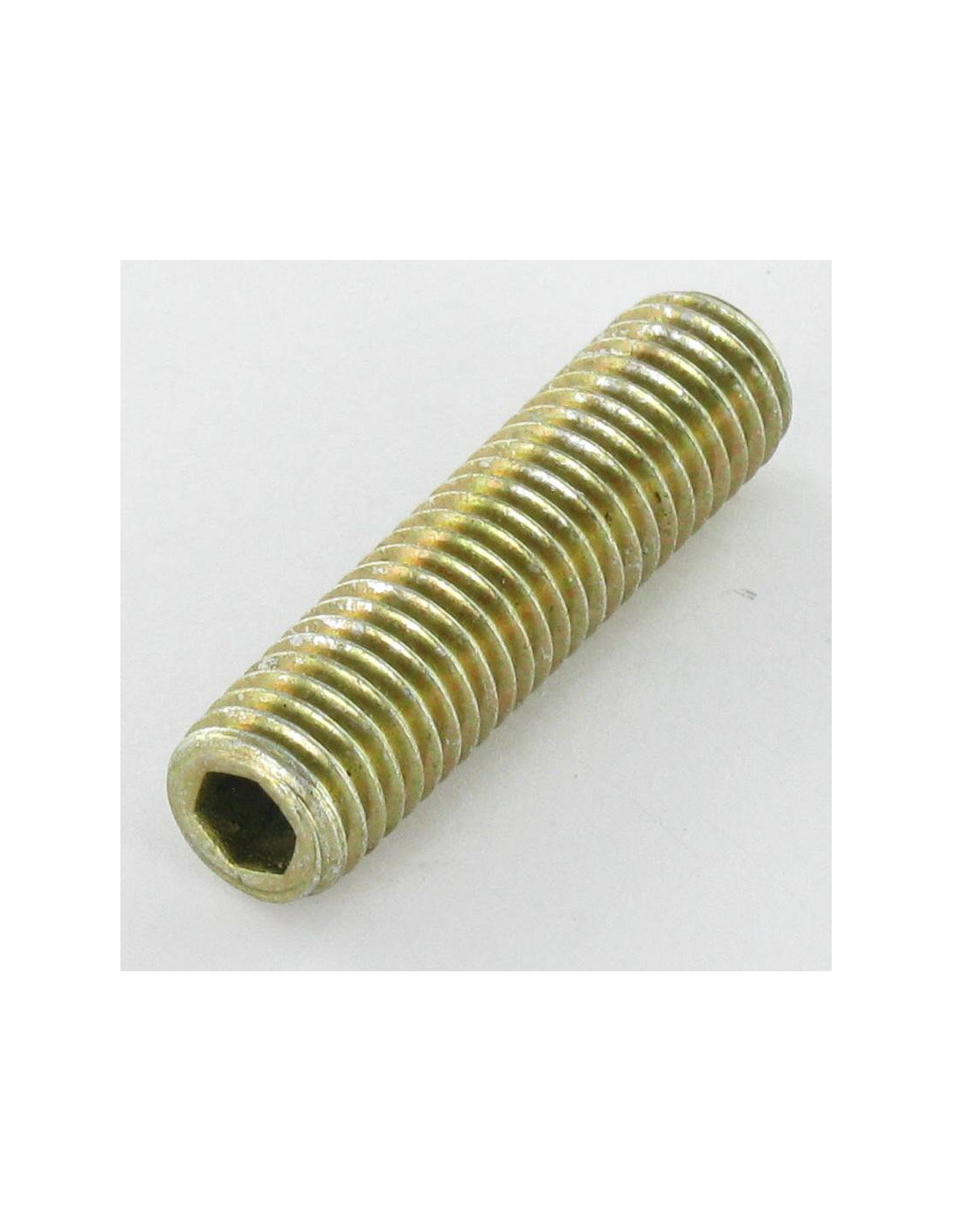 Vis Métaux Sans Tête Six Pans Creux (sthc) Clé De 5 Hc5 M10x40 Bout Plat Bichromaté