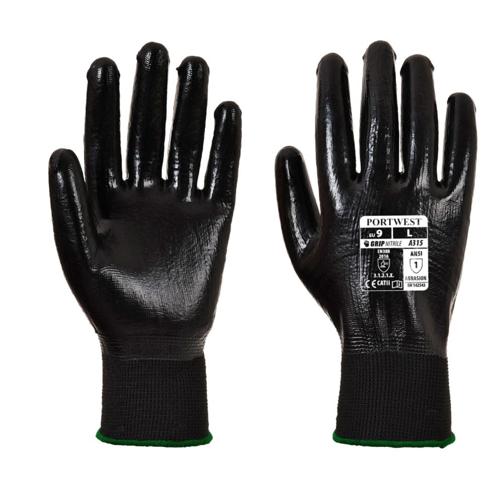 Gant All-flex Grip Couleur: Noir Taille Xxl - Portwest