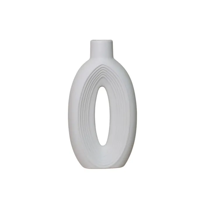 Lunarya Xl - Vase En Céramique Blanc H27 Cm