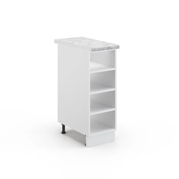 Vicco Etagère de cuisine Blanc/Blanc 30cm plan de travail Marbre