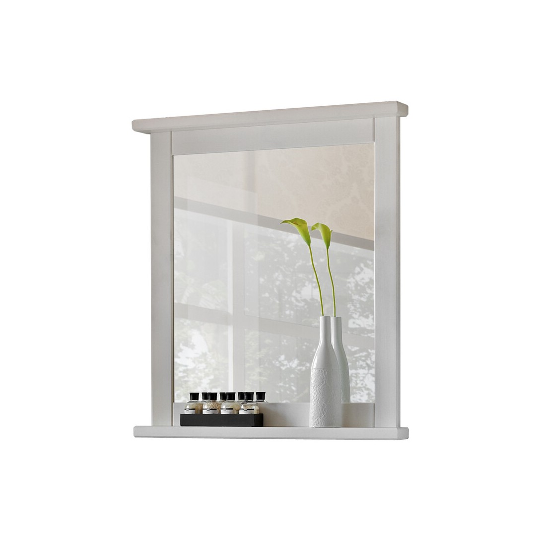 Miroir Salle De Bain Rectangulaire Blanc 80x70 Cm Design