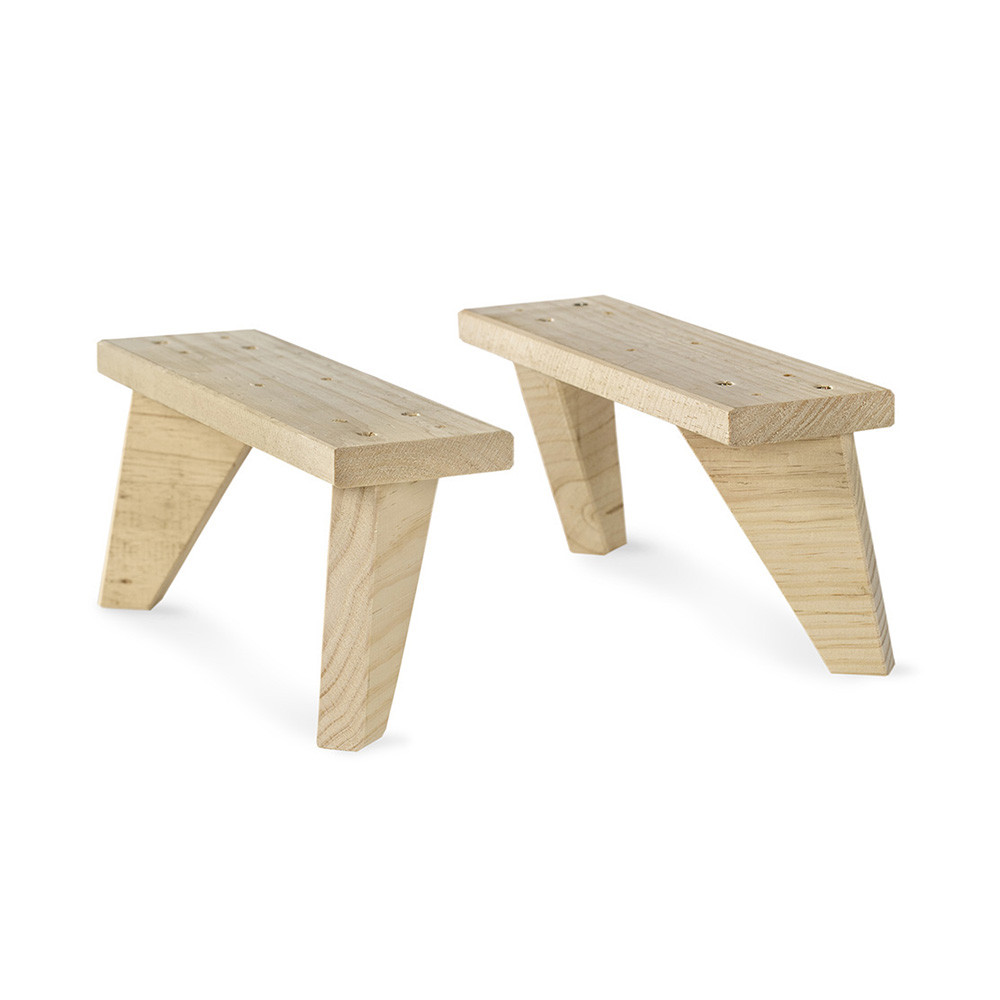 Lot De 2 Pieds En Pin Massif Dynamique Astigarraga