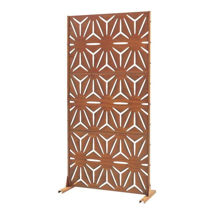 Paravent Kilsturd acier corten 180 x 90 x 40 cm rouille casa.pro