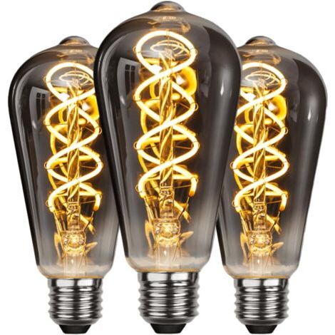 Ampoule Led E27 Vintage, Économie D'Énergie, De Style Industriel, Ampoule E27 Lampe Décorative Rétro Antique, 6w Pour Chambre Restaurant Café Bar Bistro, Filament Jaune, 3 Pièces