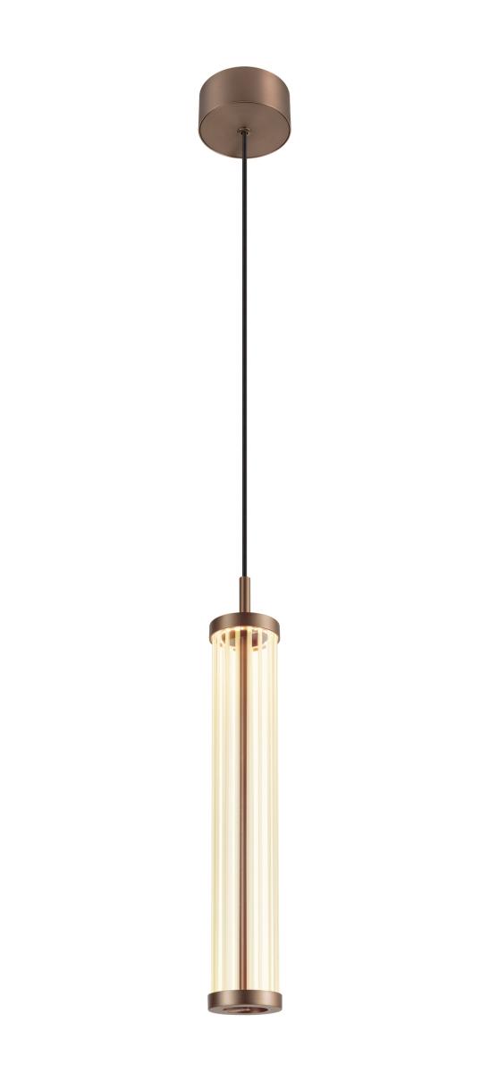 Suspension LED SLV Quimera, couleur cuivre, Ø 8 cm, CCT