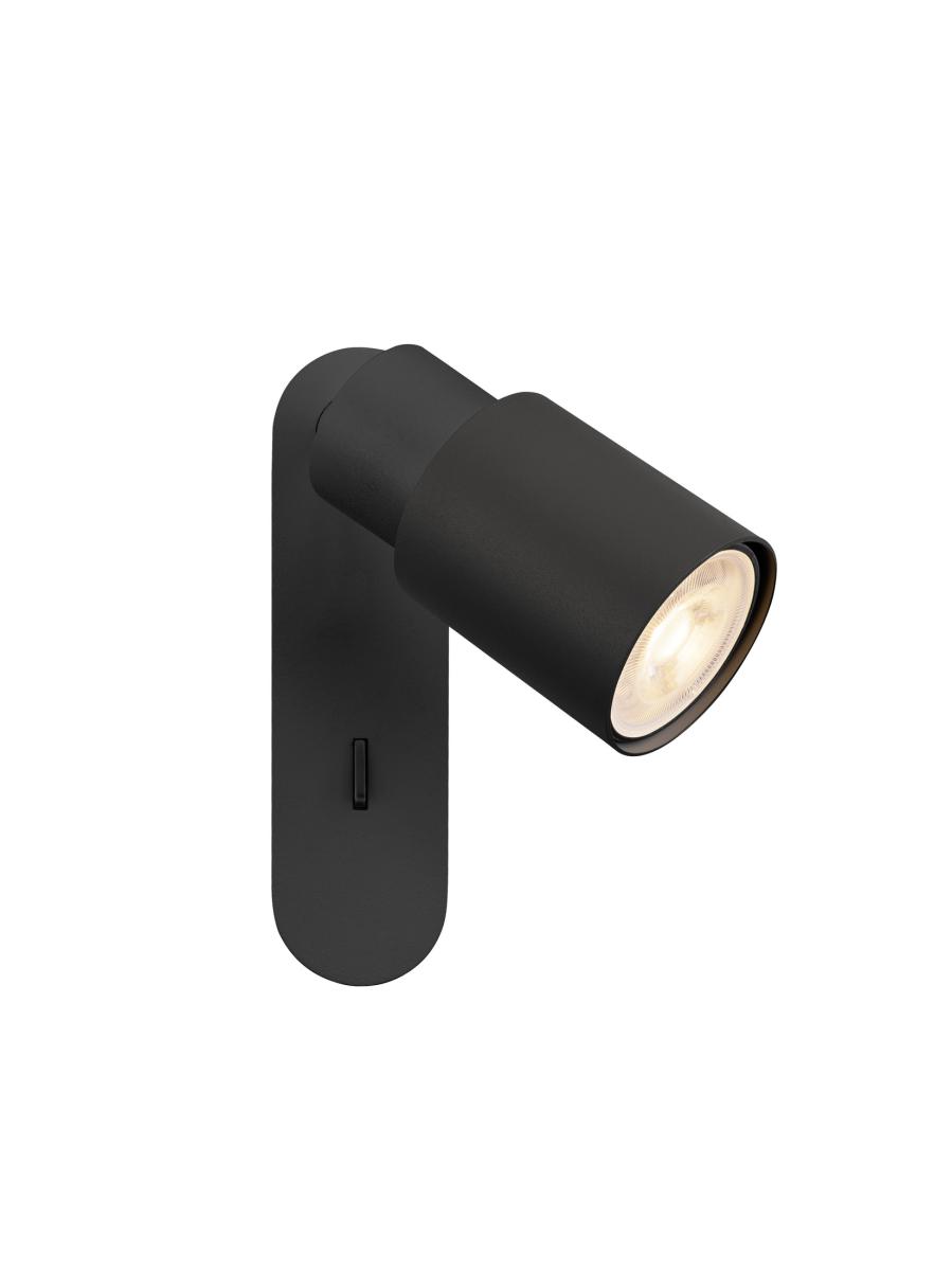 Applique Et Plafonnier Puri 2.0 Tube Interrupteur Carré 6w Gu10 Noir - Slv - 1008296