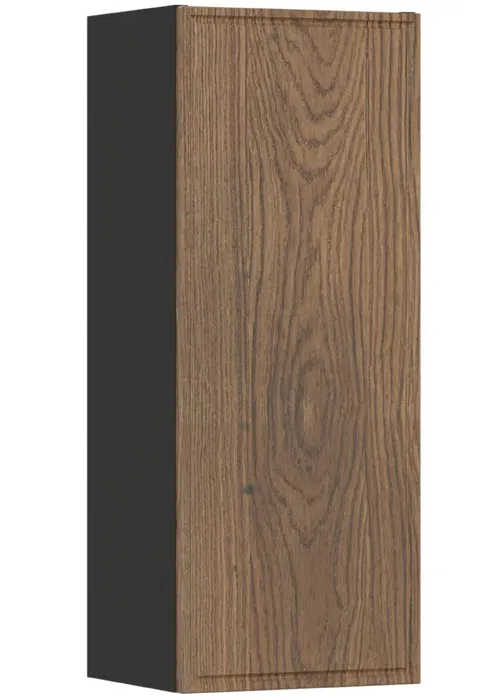 Meuble colonne de salle de bain suspendu TALIA CASELLA noir et chêne 30 x 80 cm