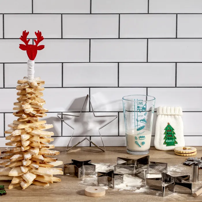 Coffret Dessert - Lily Cook - Sapin De Noël - Gourmand - Étoiles - Marron Et Argent