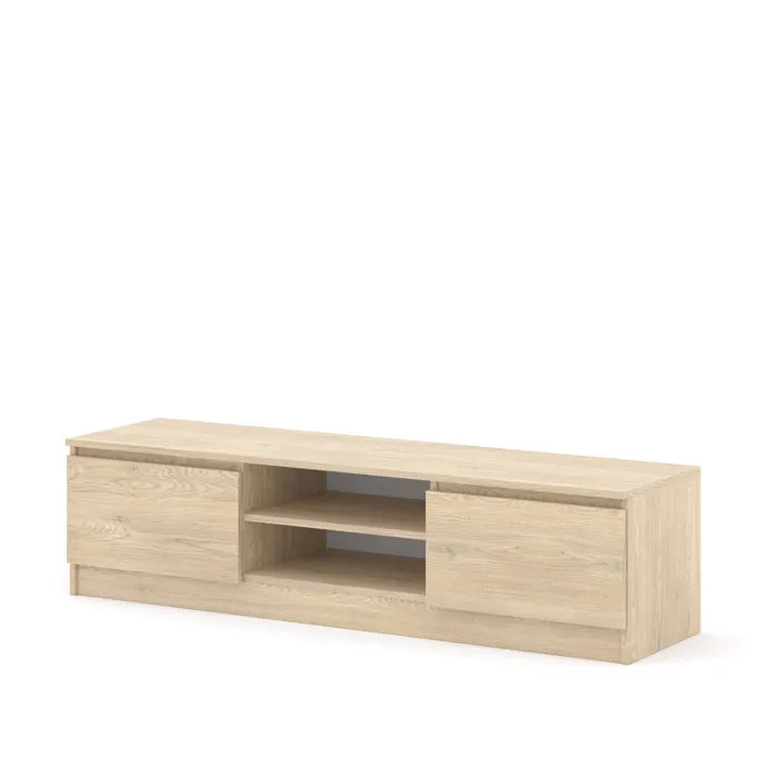 Meuble Tv Bim Furniture Maja 150 Cm 2 Portes Niche Centrale Chêne Cremona Panneau Stratifié 16 Mm