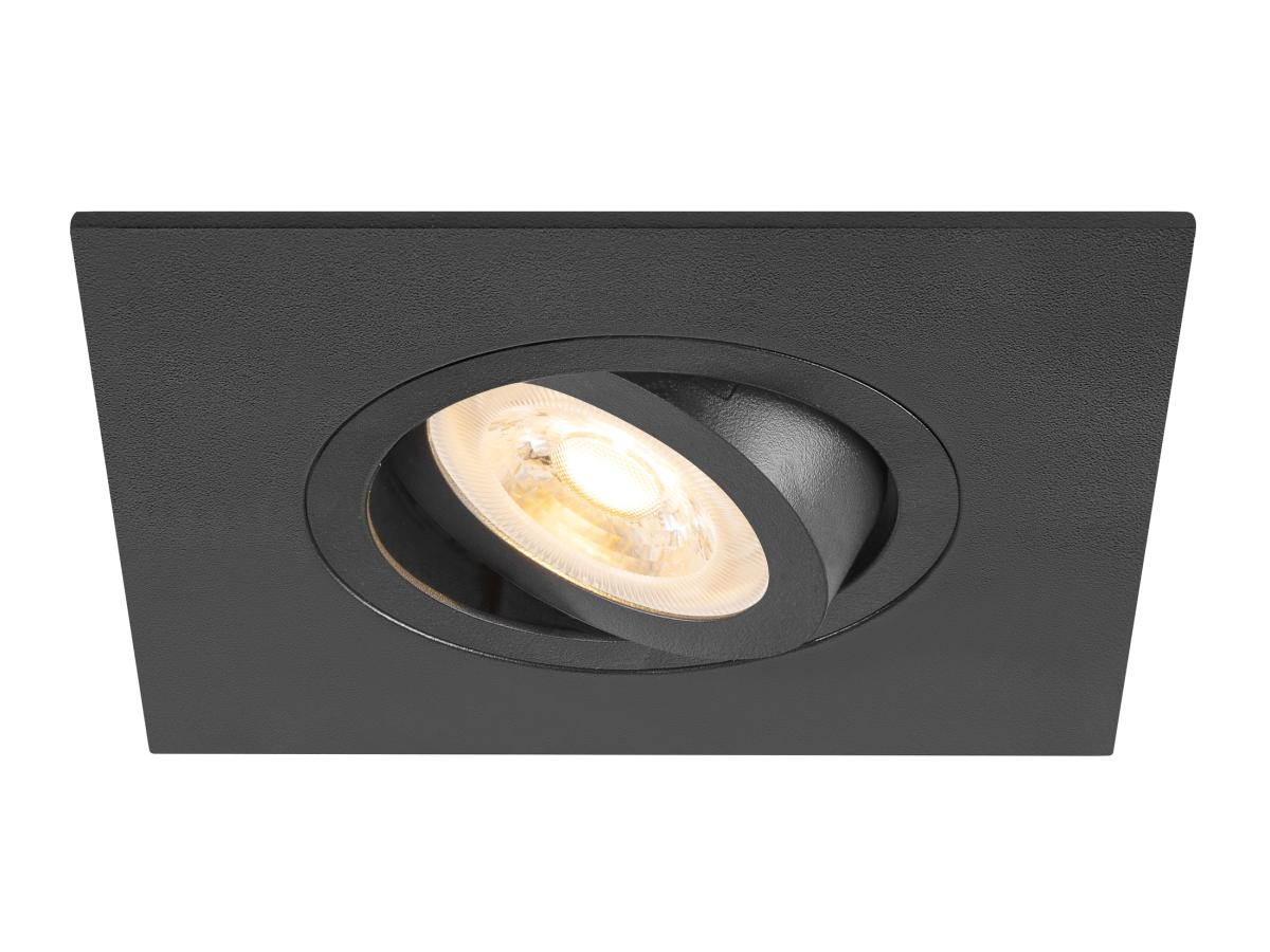 Spot Encastré New Tria® 75 Xl Int Carré Orientable Noir Gu10 10w Ip20 - Slv - 1007628