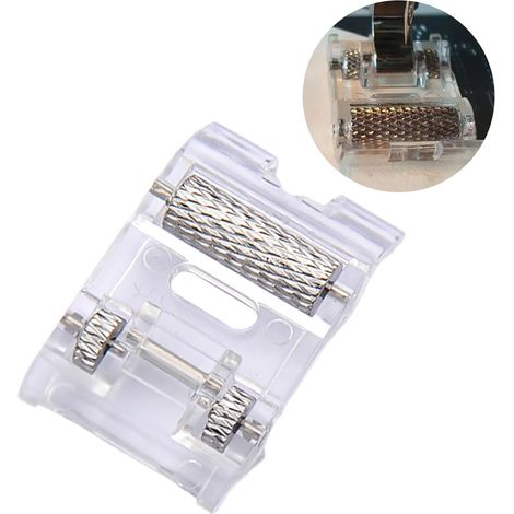 2pcs Machine À Coudre Kit Pieds-de-biche, Pied De Biche De Rouleau De Téflon Antiadhésif Pied Presseur À Coudre Multifonctions Transparent Compatible Avec Diverses Machines À Coudre