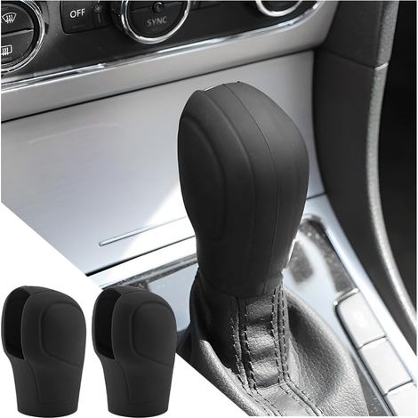 2 Pièces Couvercle Universel En Silicone Pommeau Levier Vitesse, Coque En Silicone Pommeau De Levier De Vitesses Voiture, Couvercle Pommeau De Levier Vitesse Voiture En Silicone(noir)