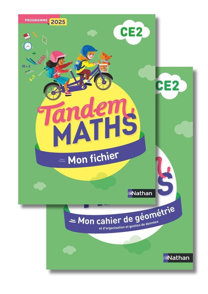 Tandem - Maths CE2 - Fichier de l'élève + Cahier de géométrie - Programme 2025