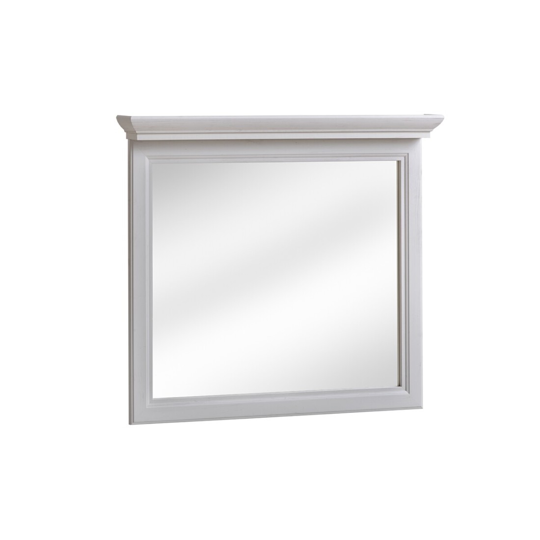 Miroir Salle De Bain Blanc 76x76 Cm Cadre Épais 11 Cm Design