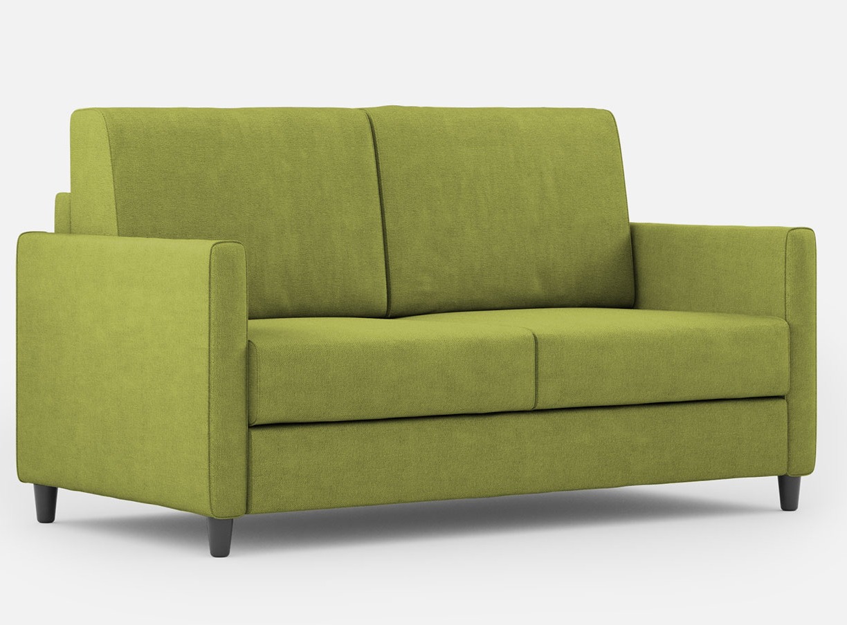 Canapé Droit Moderne Italien Tissu Vert Pistache Korane - 3 Tailles 158 Cm-taille 158 Cm