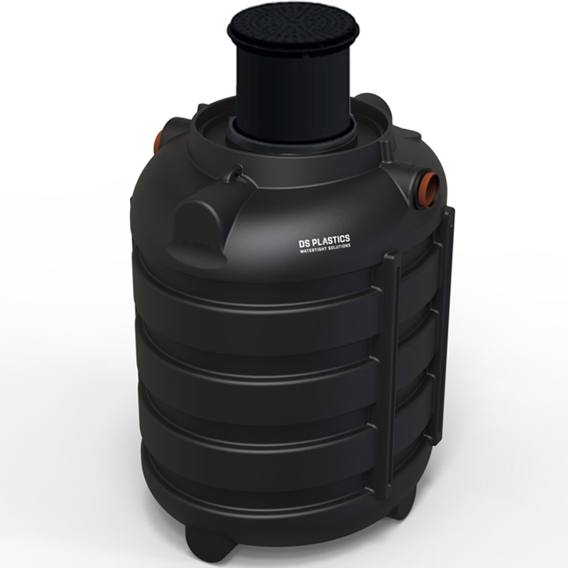 Fosse Septique Ronde 2000 Litres Renforts Circulaires Avec Réhausse Télescopique Ds Eau Pour 5 Personnes