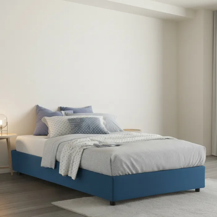 Lit Une Place et Demie Asid, Déhoussable bleu