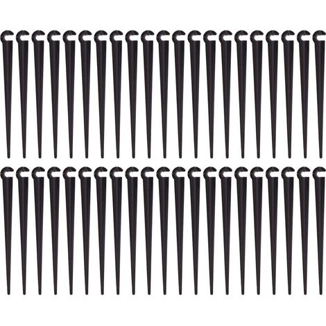 Piquets De Support Pour Tuyaux D'Irrigation, Supports De Tuyaux D'Irrigation Goutte À Goutte En Plastique, Outil De Jardin, Lot De 100