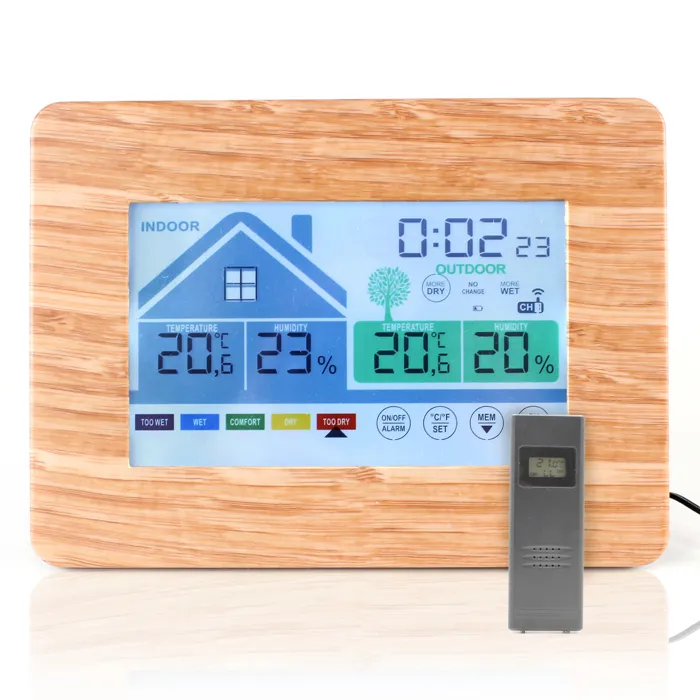 Station confort intelligente FISHTEC "Wood" écran tactile radio-pilotée