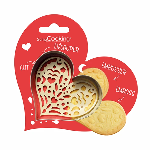 Découpoir Biscuits Coeur En Relief