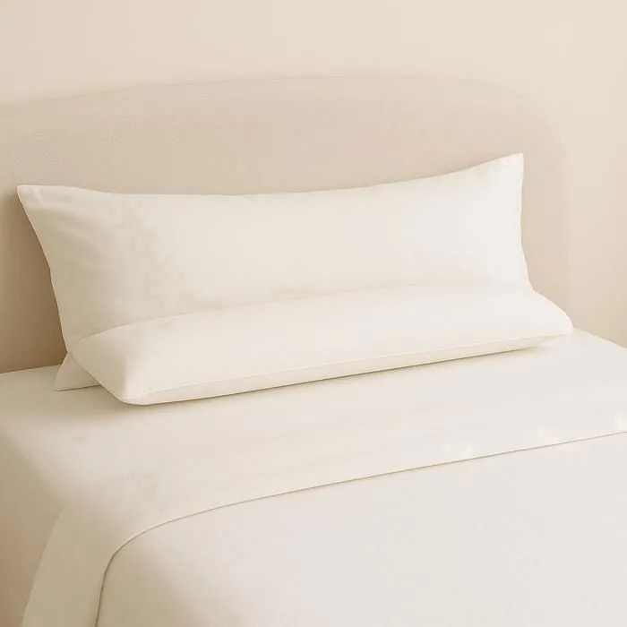 Traversin PLAT Coton Anti-acariens - Pour Lit De 1 Personne 90 Cm - Toutes Saisons - Mortreux