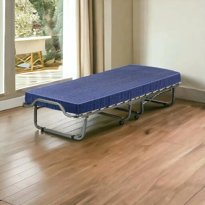 Lit Pliant Antonietto, Matelas Inclus bleu