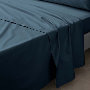 Drap Plat En Percale De Coton Terracotta