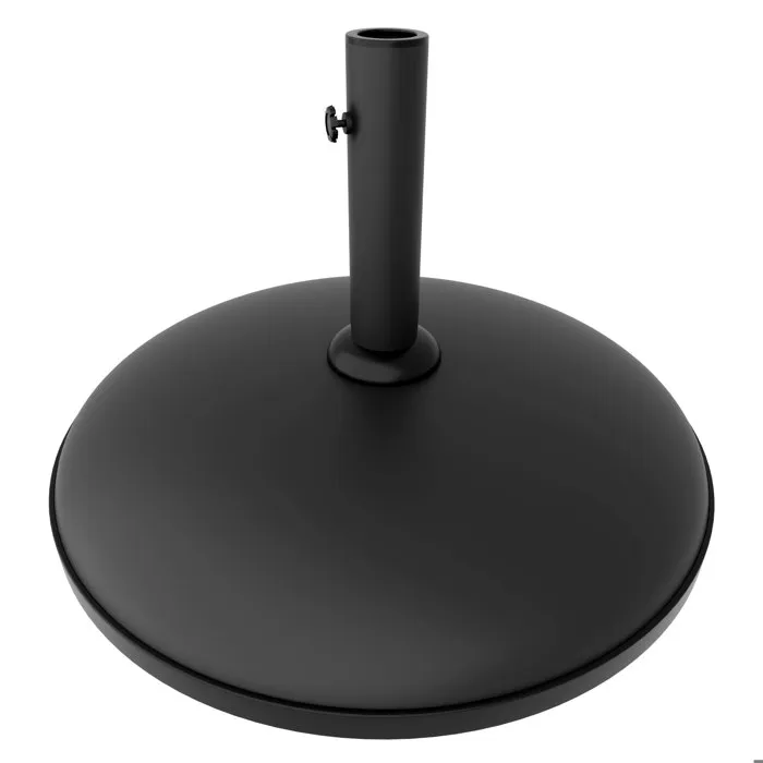 Radika - Base pour parasol de jardin ronde diamètre 51 cm 25 kg en ciment noir