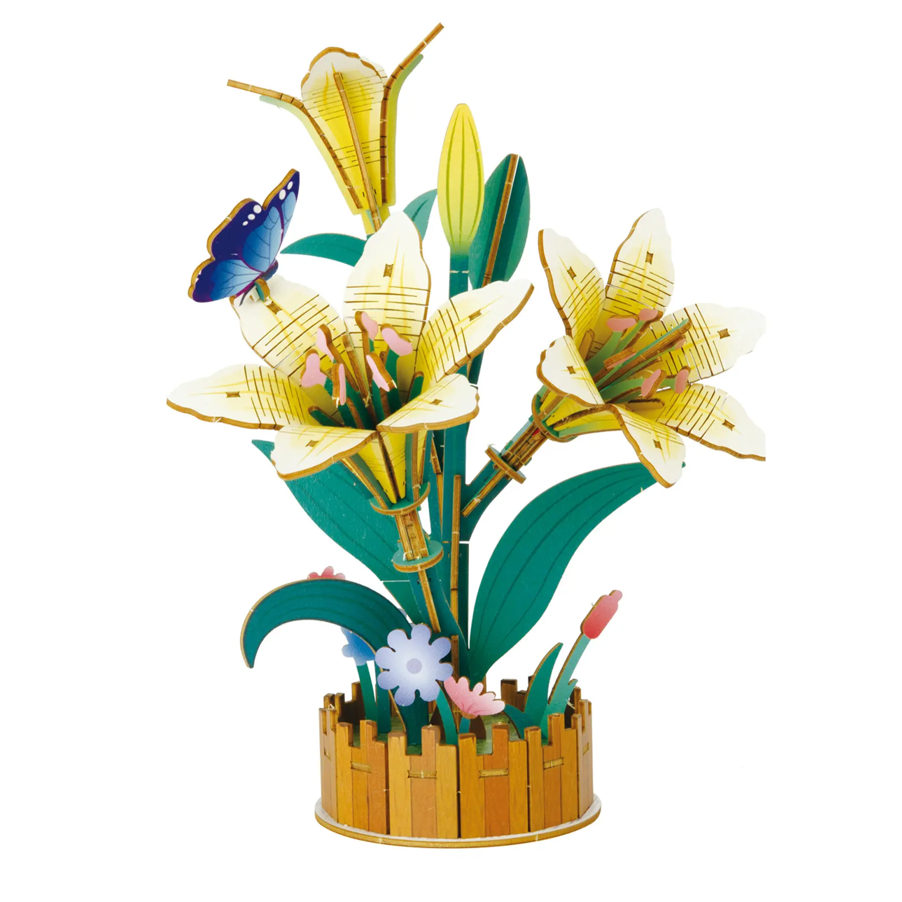 Puzzle 3d Greenslide Green Slide Bouquet De Lys 85 Pièces Multicolore Bois