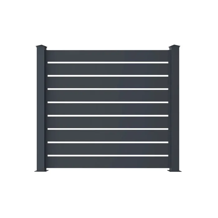 Lot de 2 clôtures aluminium VOGEL 1,9m H.170cm Gris Anthracite