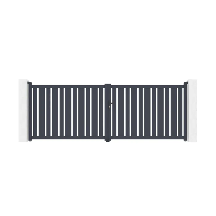 Portail battant électrique 4x1,4m VEYMONT + Motorisation BUNKER B500