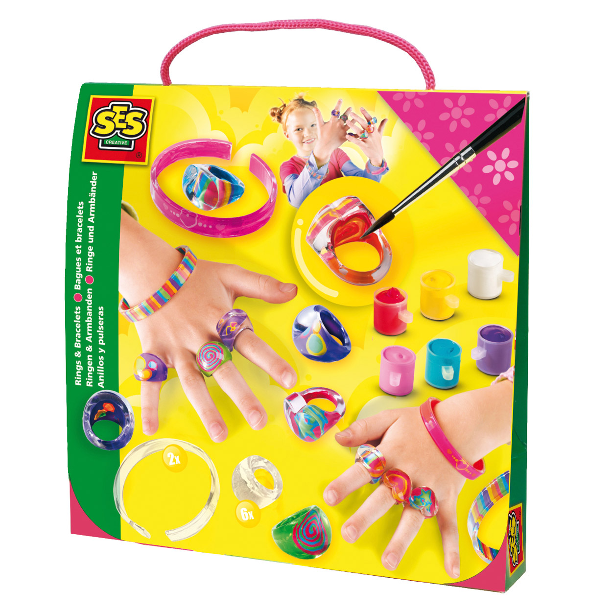 Bagues Et Bracelets - Ses Creative - Contient Peinture, Pinceau, 5 Bagues Et 2 Bracelets