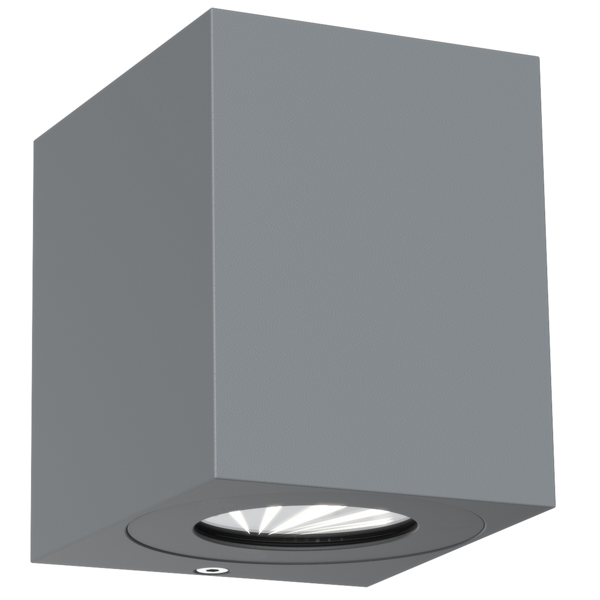 Applique Murale Canto Kubi 2 Aluminium Gris, H.10.4 - Ip44 - Led Module /nordlux Extérieur