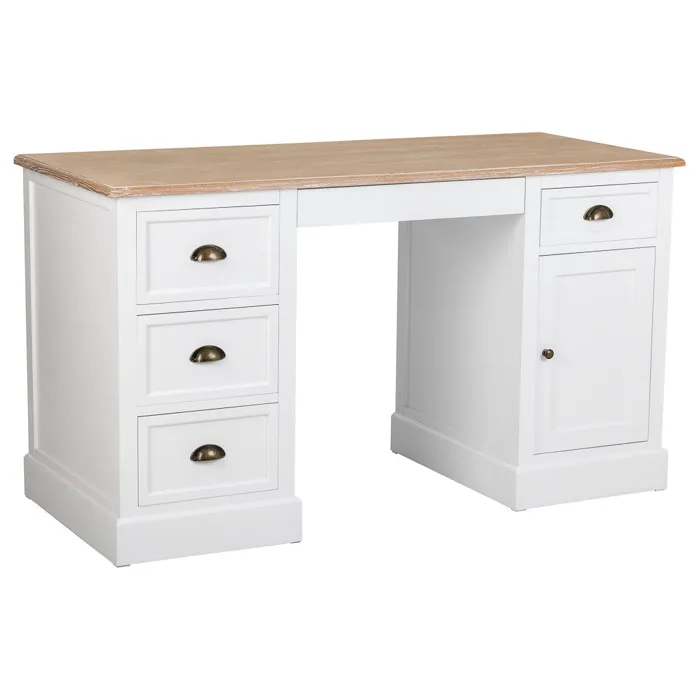 Bureau En Bois Blanc 140x60x78.5h