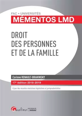 Droit des personnes et de la famille - Corinne Renault-Brahinsky