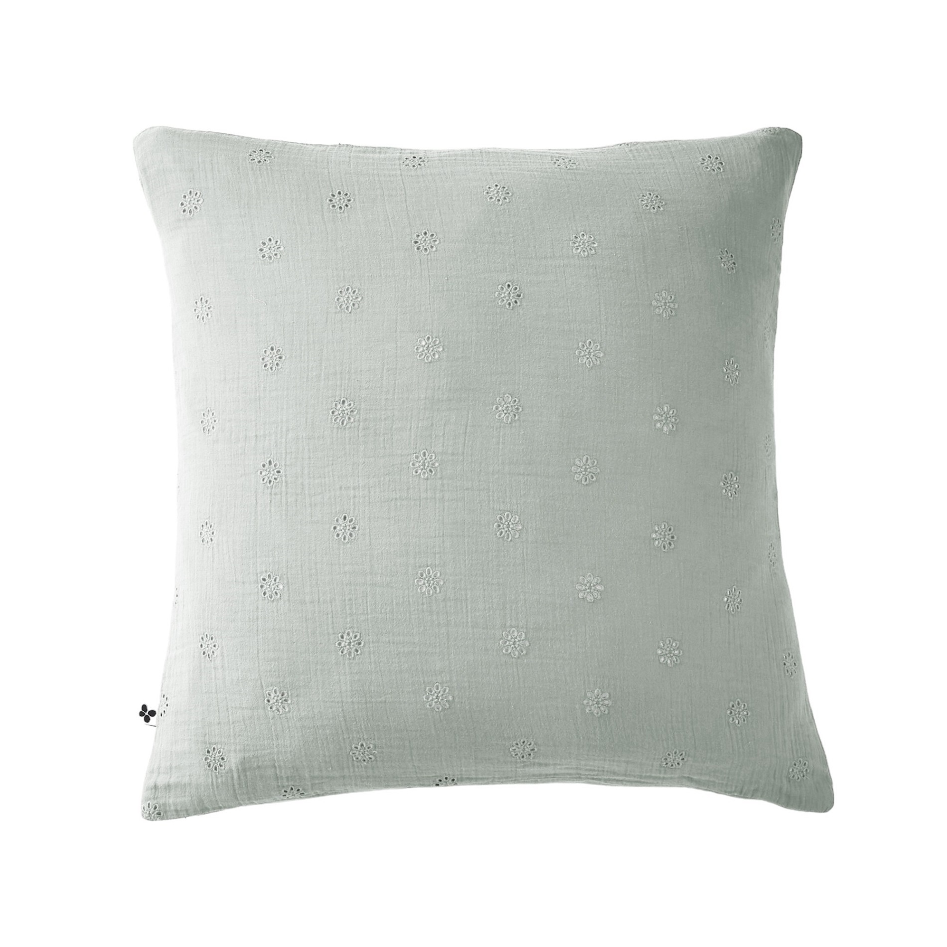 Taie D'Oreiller Gaze De Coton 60 X 60 Cm Gaia Boho Eucalyptus