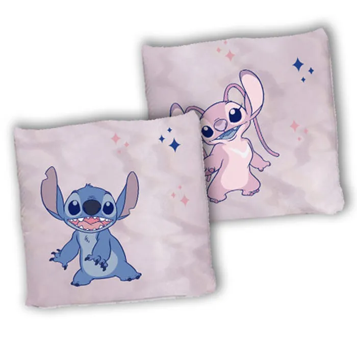 Coussin Décoratif Disney Lilo Et Stitch Rose 40x40 Cm