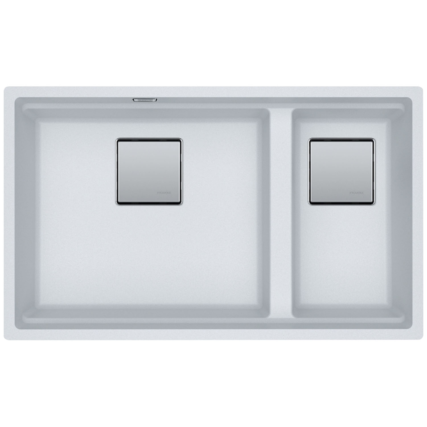 Franke - Cuve Kubus 2.0 Fragranit Kng 120 - Blanc Artic - Manuel - 760 X 460 X 200 Mm (sous-meuble 80 Cm)