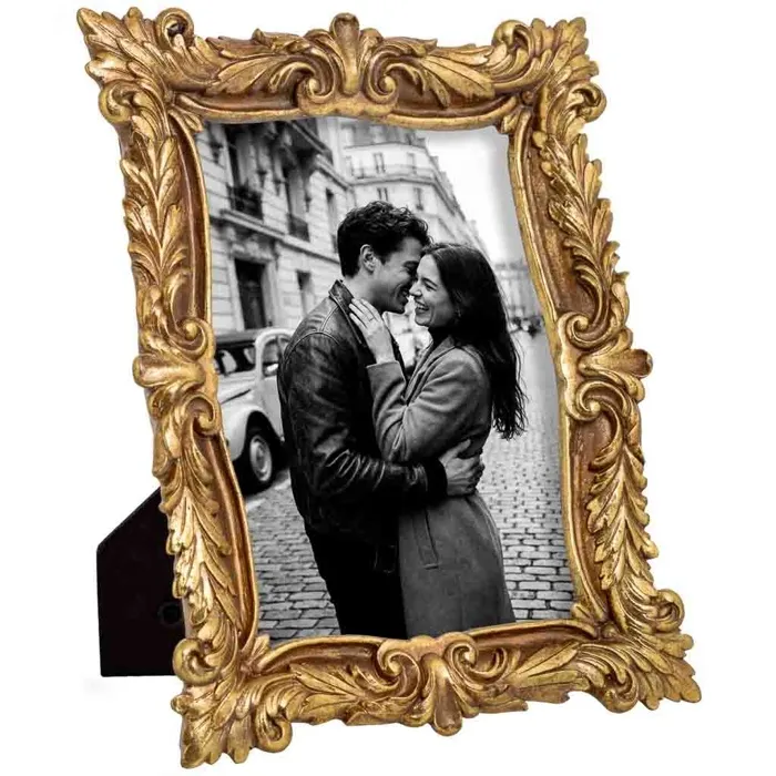 Cadre Photo 13x18 Doré 17,8x2,3x22,5h Cm