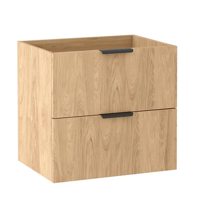 Meuble sous vasque suspendu LUNA effet chêne Hikora 60 cm